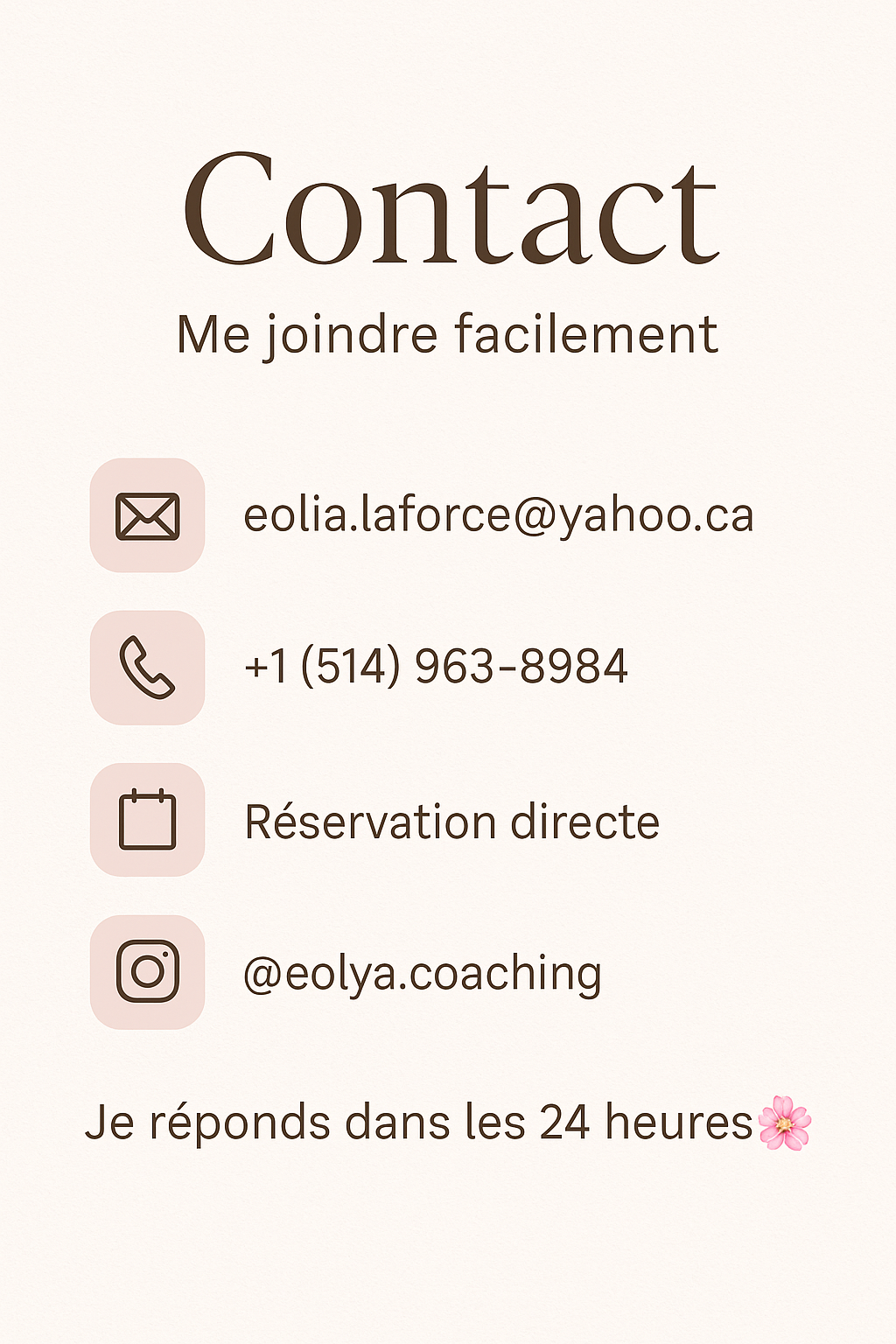 Contact — Me joindre facilement